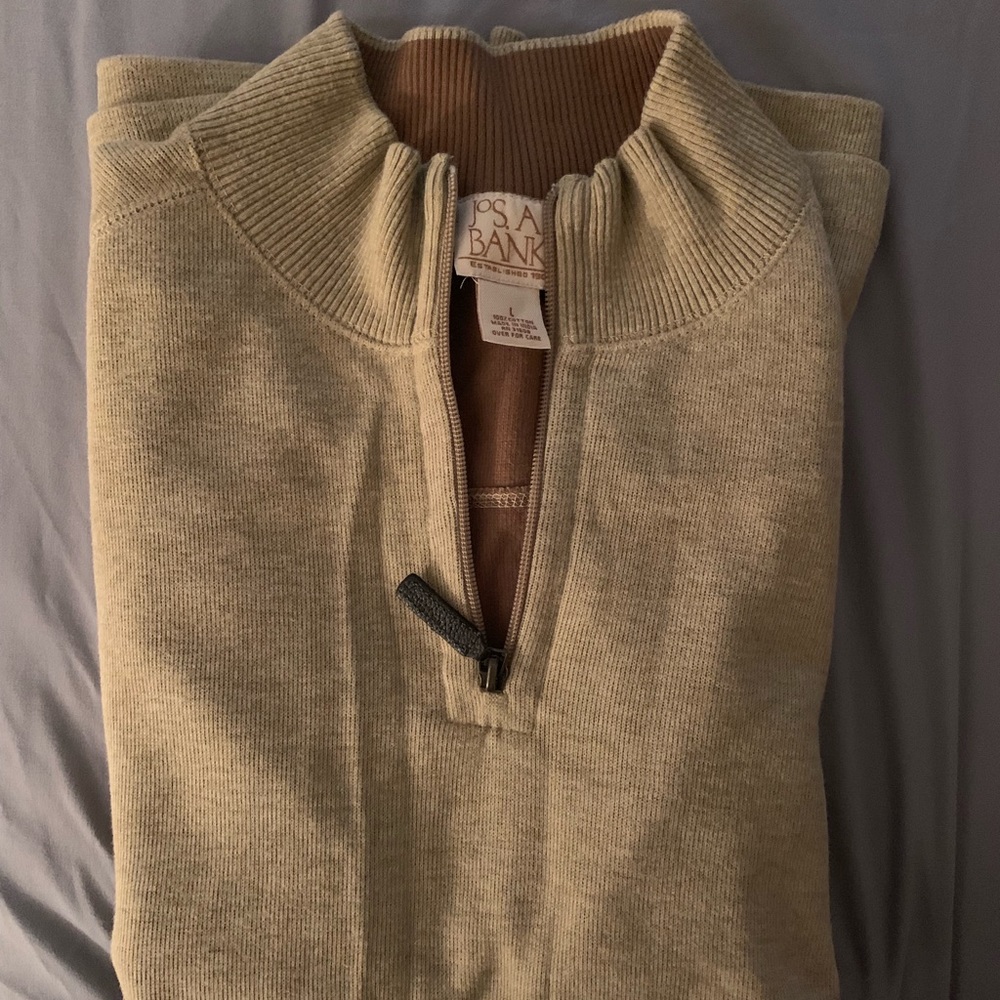 Tan Zip-Up Sweater
